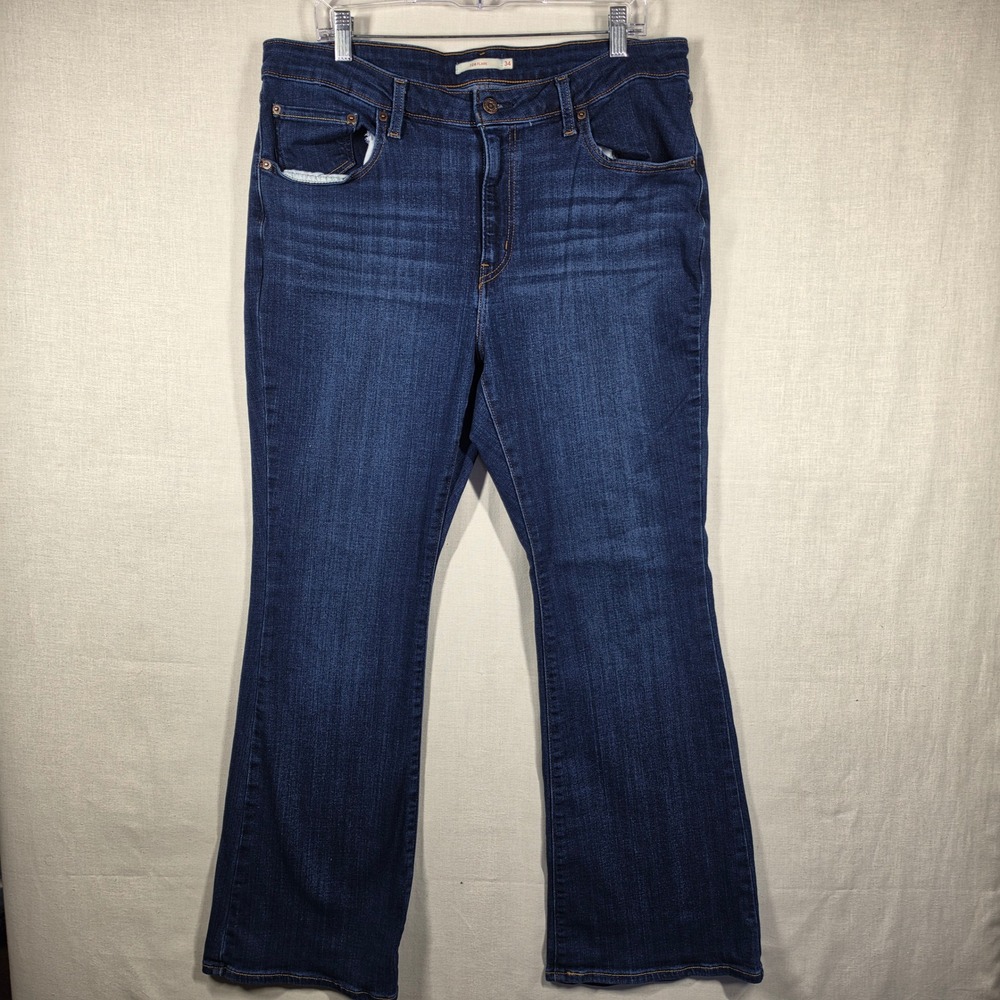 Levis 726 Jeans Womens 34 Flare Timeless Retro style Denim Dark Wash High Rise